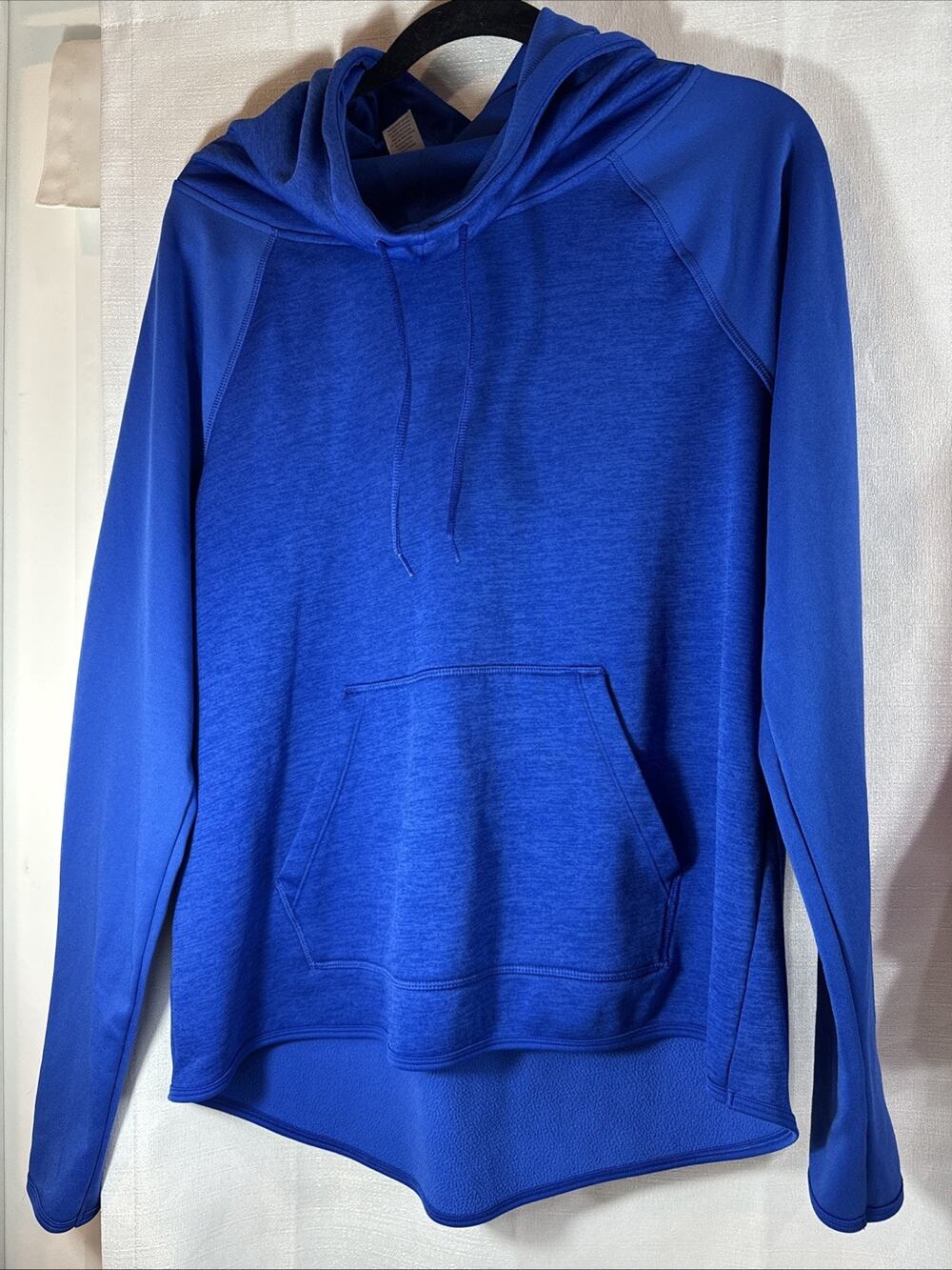 Champion Hoodie Sweatshirt Women's LARGE Blue Cowl Neck Duo Dry Pullover